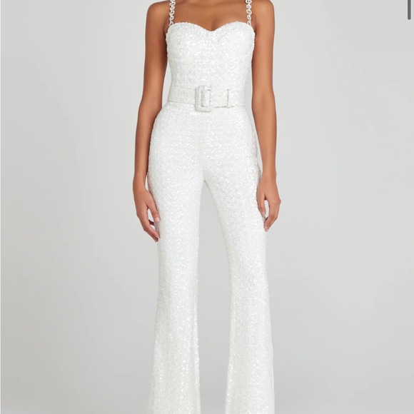NWT Nadine Merabi Lucinda White Jumpsuit NIB - Picture 1 of 11